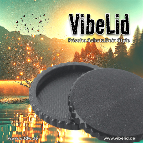 VibeLid - Grip | Flexibler Deckel für Getränkedosen | 250ml (RedBull)