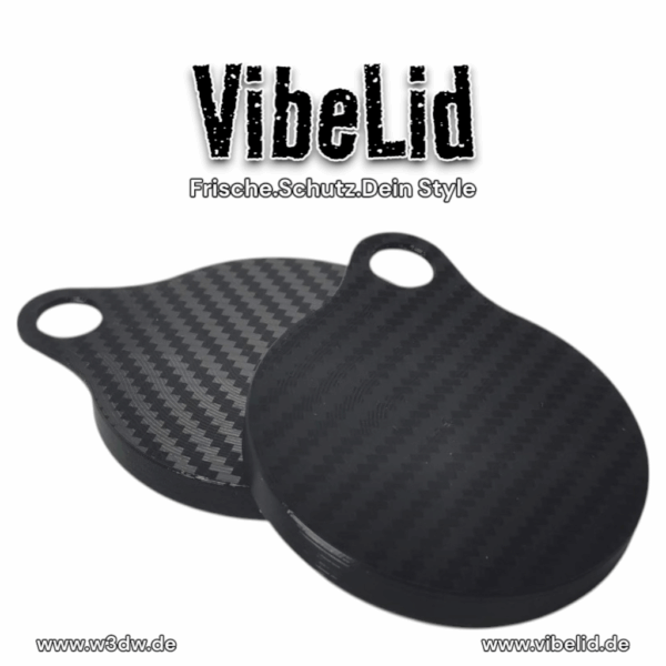 VibeLid – Carbon | Flexibler Deckel für Getränkedosen | 330ml / 500ml (nicht RedBull)