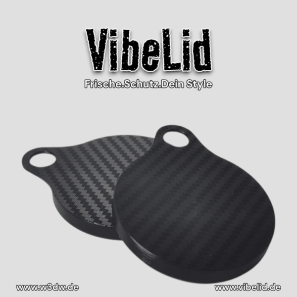 VibeLid – Carbon | Flexibler Deckel für Getränkedosen | 250ml (RedBull)